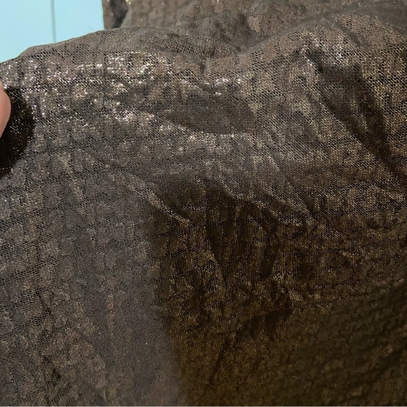 Skims NWT Shimmer Metallic Foil Logo Brown Leggings Size 4X - Picture 4 of 8